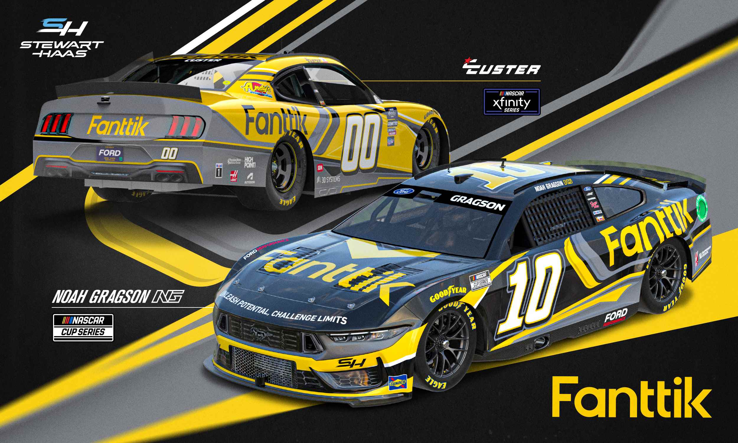 Fanttik Partners With Stewart-Haas in NASCAR Noah Gragson and Cole Custer To Represent Automotive Accessories Brand
