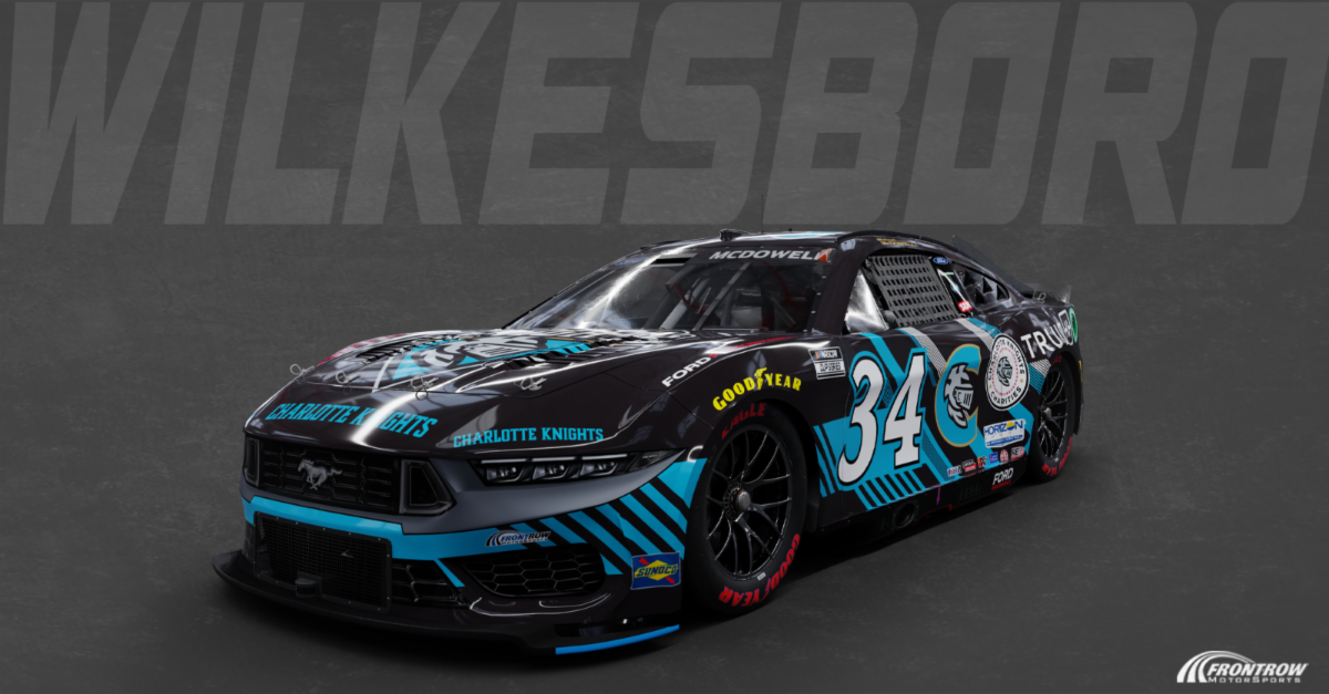 Michael McDowell and the No. 34 Charlotte Knights Ford Mustang Dark HorseNorth Wilkesboro (N.C.) Speedway Competition Notes